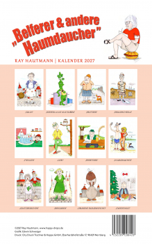 : Stk 'Belferer & andere Haumdaucher - Ray Hautmann/Kalender 2027'   geschrieben von:  Ray Hautmann, Seitenzahl: 14, Anzahl Abbildungen: 14, Einband: Kalender, Gewicht: 0,202 Kg